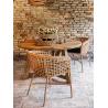 Buy cheap Balcony Garden Teak Wood Table And Alumiunm / Rattan Chairs Set from wholesalers