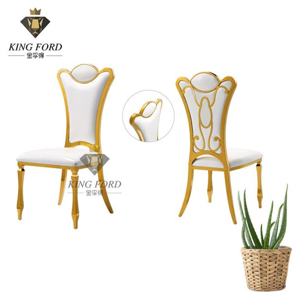 Buy cheap Wedding Party 1.0mm Tube Stainless Steel Chair With Back Flower OEM ODM from wholesalers