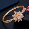 Buy cheap Luxury Pink Rose Gold Silver Color CZ Bracelet Bangle for Wedding Women on Hand Bangle Gift Charm Cubic Zirconia Bangle from wholesalers