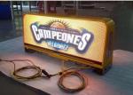 Waterproof Car LED Sign Display , Outdoor Full Color Taxi Roof Screen Double