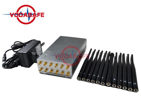 Buy cheap 1W / Band Portable Cell Phone Jammer With Built - In Fan / 10000mAh Battery from wholesalers
