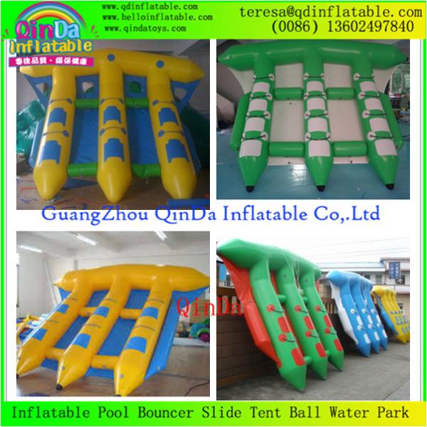 Hot Selling Water Sport Water Games Double Tubes Inflatable Fly Fish Boat /