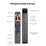 Peephole Camera Smart Face Recognition Door Lock Tuya Password Fingerprint Card