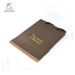 Brown Kraft 250mm Length CMYK Printed Paper Gift Bags With Handles