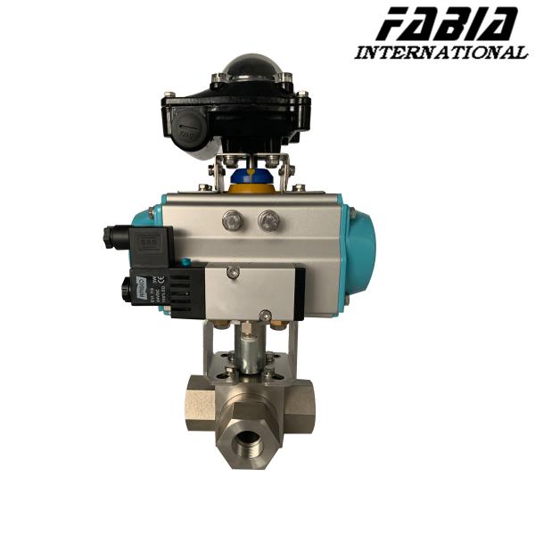 Buy cheap Pneumatic High Pressure Three Way Internal Tooth Stainless Steel Ball Valve from wholesalers