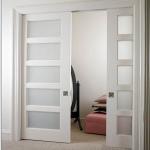 Commercial OAK Solid Wood Composite Doors , Single Swing Shower Door