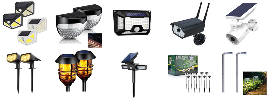 Outdoor ROHS IP67 300LM LED Solar Landscape Spotlights 3 Modes