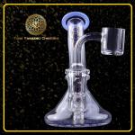 Hookah Pipe Heavy 10" Glass Water Bongs Flat Base Tobacco Mushroom
