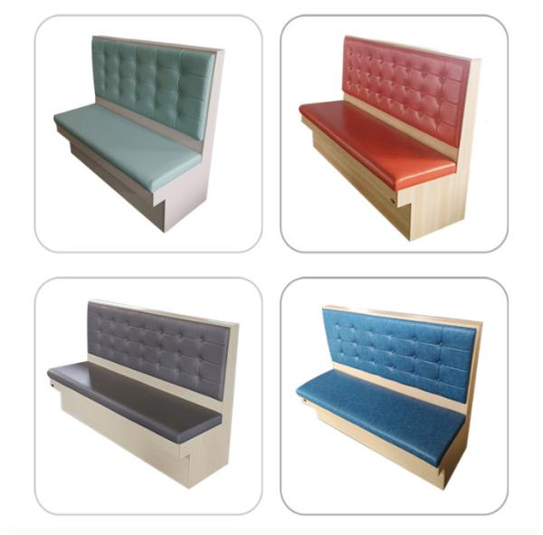 Buy cheap 120*60*1050 Mm Custom Made Furniture single booth seating leather wood card seat sofa from wholesalers