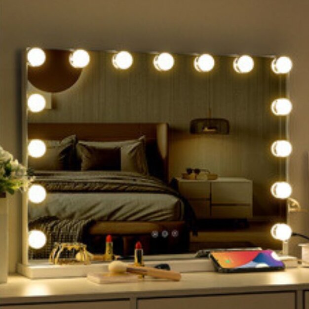 Shatterproof Hollywood Light Up Makeup Mirror Vanity Wall Mounted