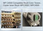 Black Print Toner Cartridge MP C4500 884930 For Ricoh Aficio C4540 / LD445c