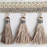 Handmade polyester hanging ball lace trimmings tassels fringes for curtain