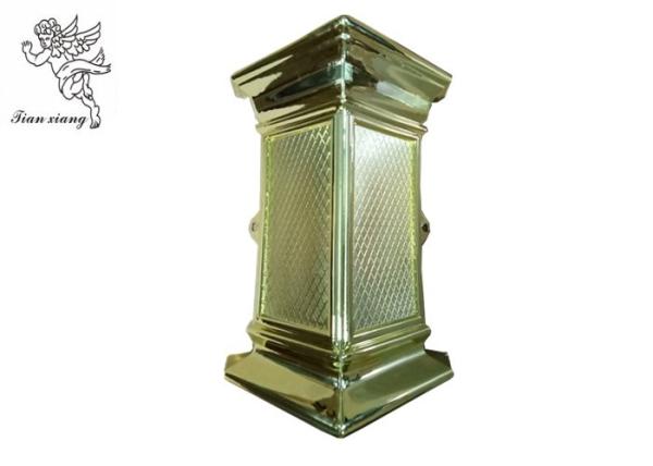 Coffin Swing Handle Decoration Coffin Corner PP Material Pale Gold Coffin