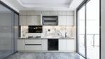 Fadior Dual-Line Design Soft Beige Stainless Steel Kitchen Cabinets