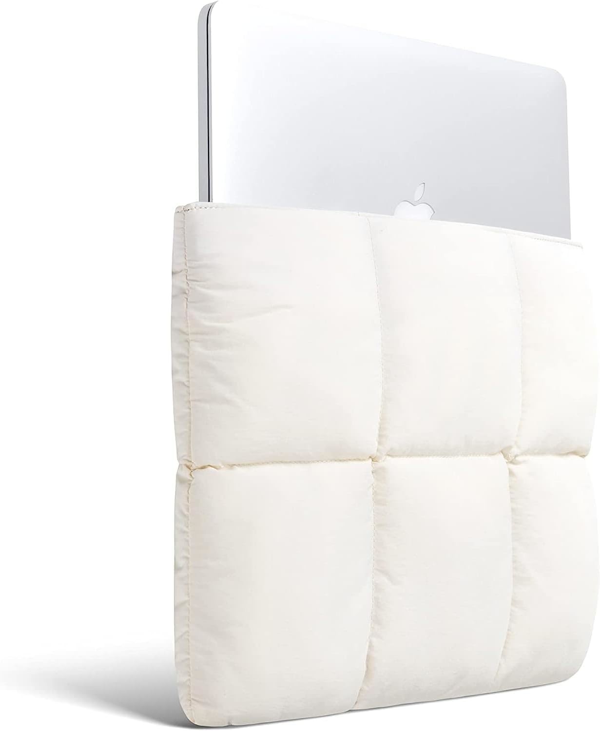 Comfortable puffy laptop sleeve 13 "14", quilted down ladies laptop handbag