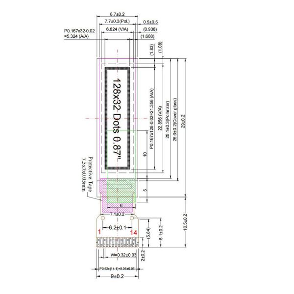 OLED display pinout diagram