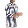Buy cheap High Quality Slim Striped Shirt Long Sleeve Large Size Color Plus Size Summer Cotton Linen Men′s Shirt from wholesalers