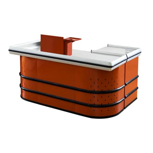 Buy cheap Customized Supermarket Checkout Counter Cold Rolled Steel Cashier Counter from wholesalers