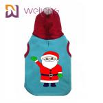CVC Fleece Winter Pet Hoodie Clothes Christmas Cat Dog Hoodie Sweater With Santa