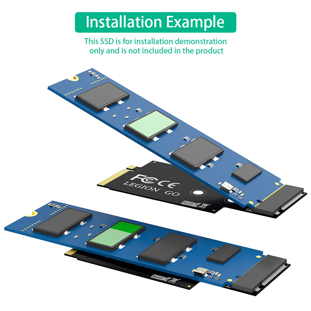 NGFF M.2 Key-M PCI-E 4.0 M2 NVME SSD Converter Adapter Card For Lenovo Legion Go Handheld Conversion