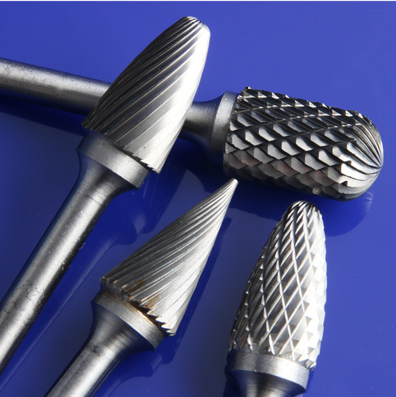Power Tools 6.35mm Shank Dia Burr Carbide File Tungsten 10PCS Carbide Rotary Set Sf-5 Tungsten Carbide Burrs Set