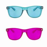 Buy cheap Color Therapy Glasses Pro Style Set of 10 Colors,Colored Mood Relax Sunglasses product