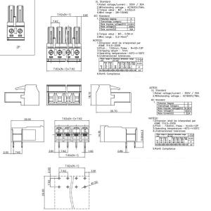 Buy cheap 7.62mm Spacing 30Amp Pluggable Plug-in Screw Terminal Blocks Plug + Header from wholesalers
