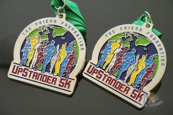 Buy cheap Matt Silver Plating Custom Sports Medals / Upstander 5K Medal from wholesalers