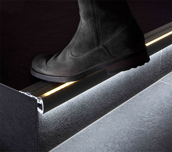 Indoor and outdoor application deep floor mounting led aluminum extrusion