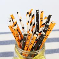 Buy cheap Halloween Day Individually Wrapped Paper Straws Drinking Disposable Colorful product