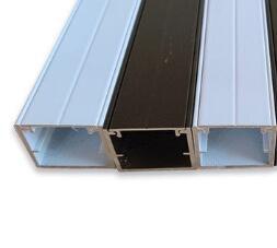 Powder Coated Extruded Aluminum Channel Shapes Customized Length Long Natural