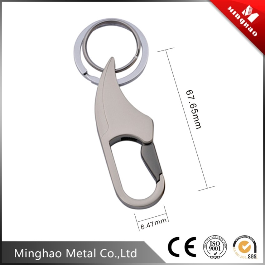 Hot sale Dog teeth shape 67.65*8.47mm hooks clasp for key ring,Nickel and gold