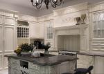 Buy cheap Handmade Carved Solid Wood Kitchen Cabinets Above Breakfast Bar Decoration Line from wholesalers