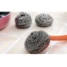 Buy cheap Kitchen Cleaning Stainless Steel Scrubber Pads Sliver Color With Plastic Handle from wholesalers