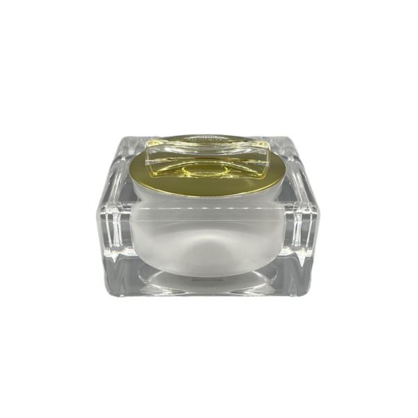 Buy cheap Square type round edge design Acrylic cream jar High - grade Mirror cover 30g, 50g XY2201 from wholesalers