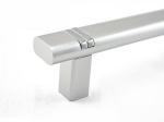 Solid 320mm Aluminum Kitchen Cabinet Handles , Silver Zinc Assembly Aluminium D