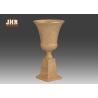 Buy cheap Classic Frosted Gold Fiberglass Urn Planters Centerpiece Table Vase Trophy Shape from wholesalers