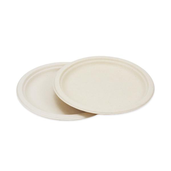 Buy cheap Compostable Round Sugarcane Bagasse Disposable Plate 9inch from wholesalers