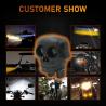 Buy cheap Silver Skull Style White Yellow 2 LED Motorcycle Exterior Spotlights from wholesalers