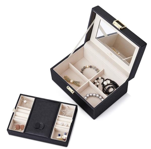 Buy cheap Silkscreen Logo Leather Gift Box Leather Jewelry Box With Lock from wholesalers