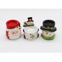 Buy cheap Novelty Ceramic Tea Light Holder , Snowman Candle Tea Light Holder For Christmas product