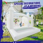Kids Jumping Bounce Slide White Inflatable Wedding Bouncy House With Ball Pit