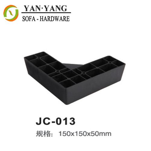 Buy cheap 50mm high black injection plastic corner sofa legs hot sale sofa legs JC-013 from wholesalers