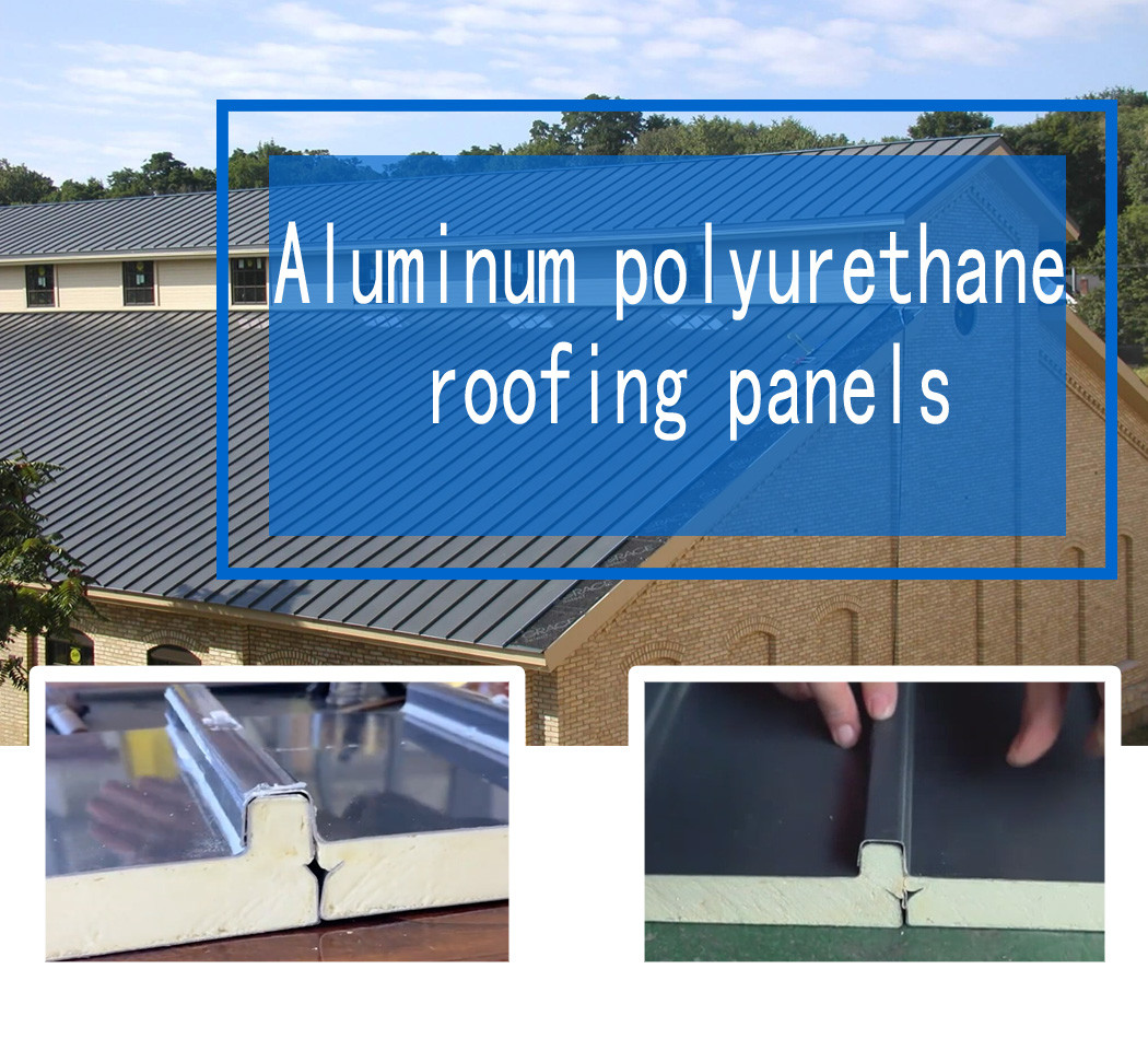 45mm PU Polyurethane Aluminium Insulated Roof Panels Customized For Poultry Farm