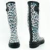 Buy cheap BSCI Size 9 Anti Dust Waterproof Rubber Rain Boots With Leopard Printed from wholesalers