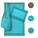 Patent Design Natural Linen Acupressure Mat Foot Shakti Plastic Spikes Massage