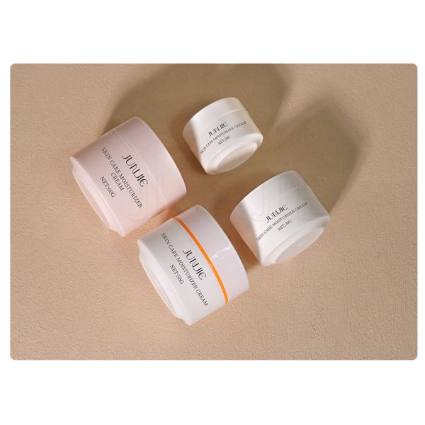 Luxury 60ml 50ml 30ml 20ml Empty White Body Cream Jar Container Face Cosmetic Jar Packaging Set