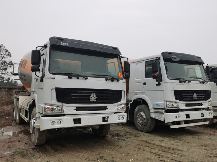 6x4 16CBM Chinese Used Cement Truck Sinotruk Howo Mounted Concrete Mixer Trucks
