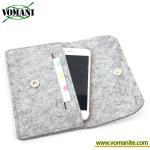 For iphone 7 plus 5.5 inch Gray universal wool felt mobile phone bag case