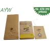 Buy cheap Natural Brown Kraft Paper Zipper Bags Odors / UV Light Barrier With Food Grade Materials from wholesalers